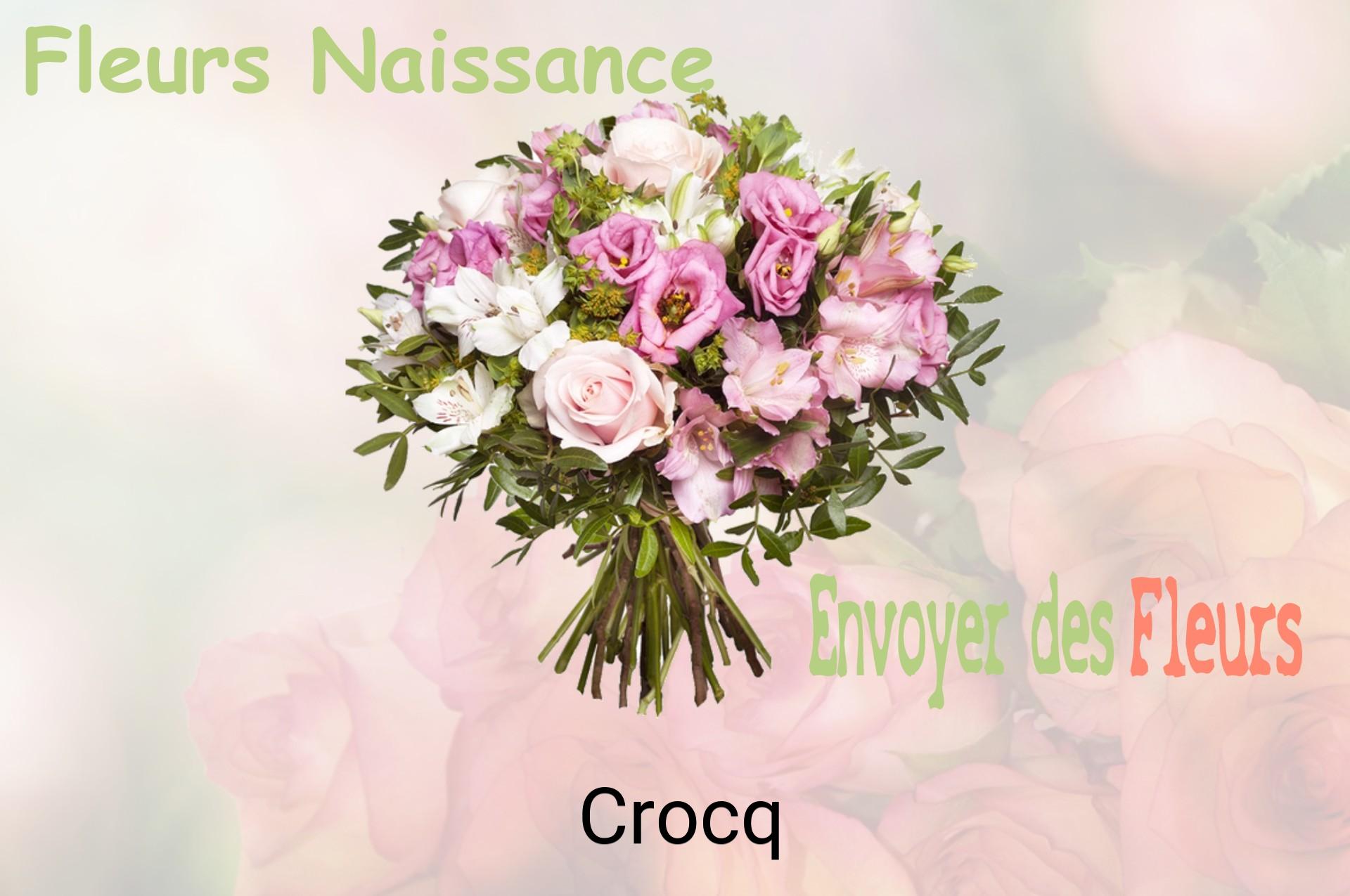 Bouquet de fleurs de naissance livré à Crocq