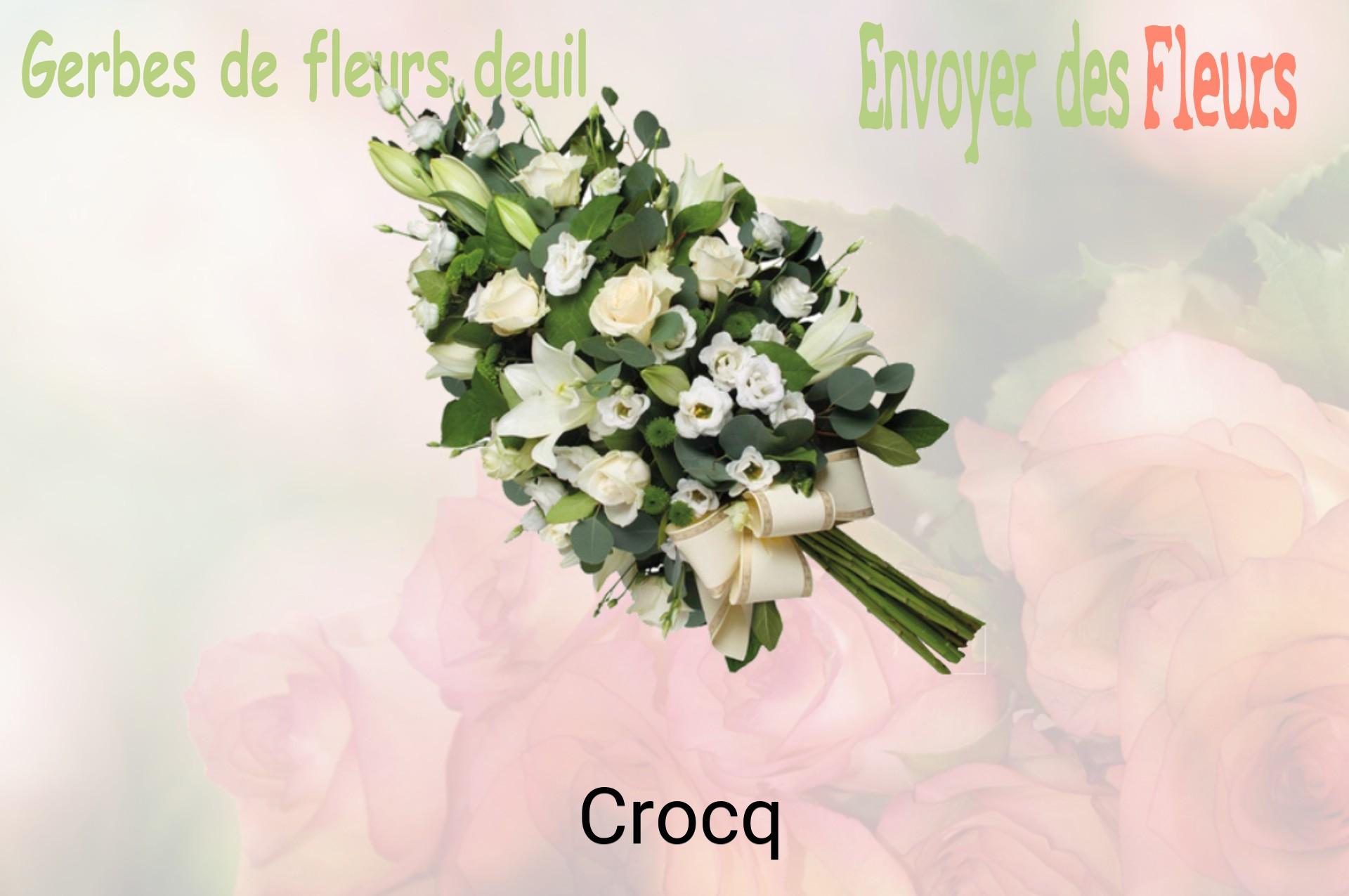 Gerbe de fleurs de deuil livrée à Crocq
